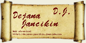 Dejana Jančikin vizit kartica